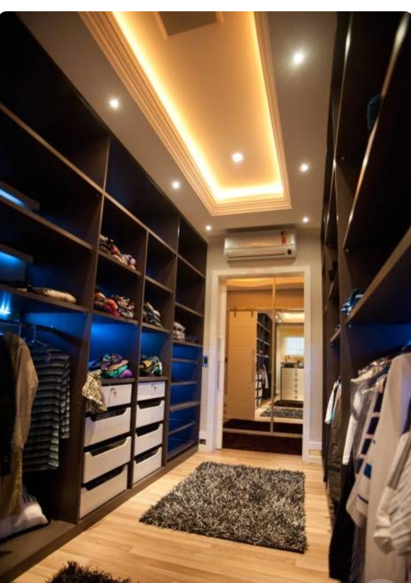 Большая открытая гардеробная комната с комбинированным наполнением Дзержинск