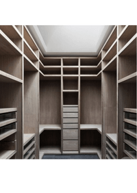 П-образная гардеробная комната в классическом стиле Дзержинск