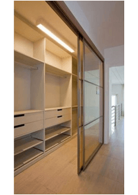 Линейная гардеробная комната с дверями купе Дзержинск