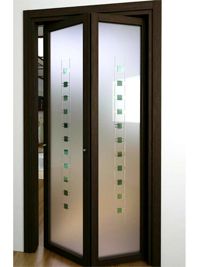 Складные двери гармошка с матовым стеклом Дзержинск