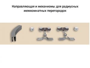Направляющая и механизмы верхний подвес для радиусных межкомнатных перегородок Дзержинск