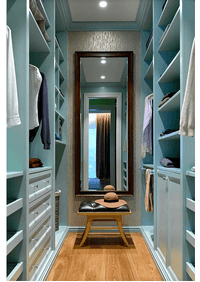 Параллельная гардеробная комната с большим зеркалом Дзержинск